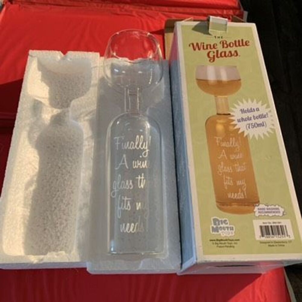 Big Mouth Toys Wine Bottle Glass *New*